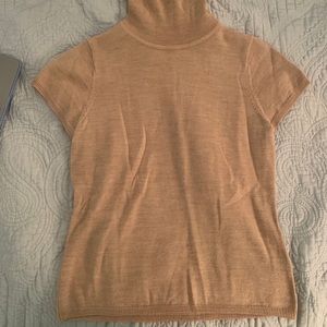 Short sleeved turtleneck sweater
